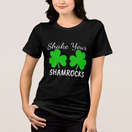 Shake Your Shamrocks - Fun St. Paddy's Day Tri-Blend Shirt (Vorderseite)