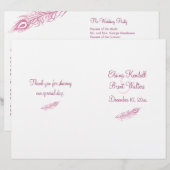 Shake your Tail Feathers Hochzeitsprogramm (Vorne/Hinten)