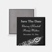 Shake your Tail Feathers Save the Date (schwarz) Magnet (Vorderseite/Rückseite)