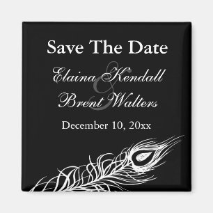 Shake your Tail Feathers Save the Date (schwarz) Magnet