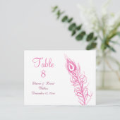 Shake your Tail Feathers Tischnummer (fuchsia) (Stehend Vorderseite)