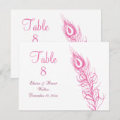 Shake your Tail Feathers Tischnummer (fuchsia) (Vorne/Hinten)