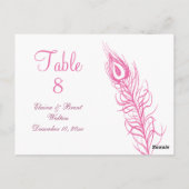 Shake your Tail Feathers Tischnummer (fuchsia) (Rückseite)