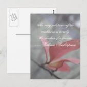Shakepeare-Zitat ~ Schatten eines Traums Postkarte (Vorne/Hinten)