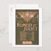 Shakepeares Sublime Tragedy "Romeo & Julia" Postkarte (Vorne/Hinten)