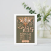 Shakepeares Sublime Tragedy "Romeo & Julia" Postkarte (Stehend Vorderseite)