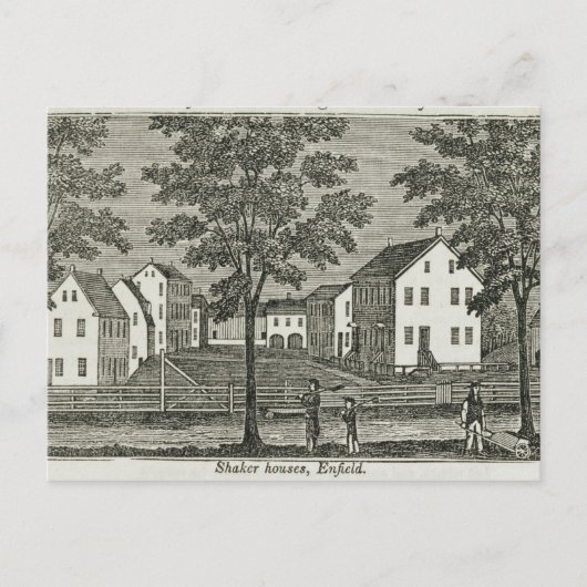 Shaker-Häuser in Enfield Postkarte (Vorderseite)