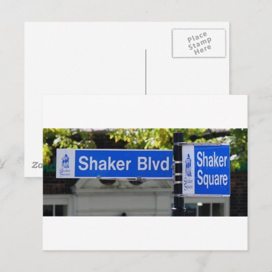 Shaker Square-Zeichen Postkarte (Vorne/Hinten)