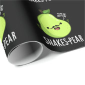 Shakes-Birne Funny Pear Fruit Pun Dark BG Geschenkpapier (Rolleneckpunkt)