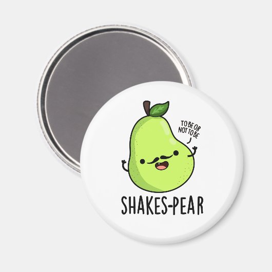 Shakes/Birne Funny Pear Fruit Pun Magnet (Vorderseite/Rückseite)