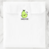 Shakes/Birne Funny Pear Fruit Pun Runder Aufkleber (Tasche)