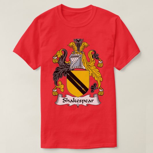 Shakespear Coat of Arms Familienwappen T-Shirt (Design vorne)