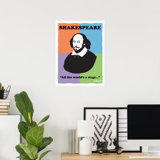Shakespeare 18" x 24" Farbiges Klassenzimmer Poste Poster (Heimbüro)