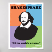 Shakespeare 18" x 24" Farbiges Klassenzimmer Poste Poster (Vorne)