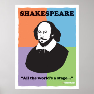 Shakespeare 18" x 24" Farbiges Klassenzimmer Poste Poster