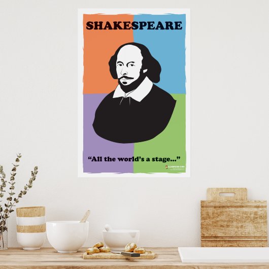 Shakespeare 24" x 36" Farbiges Klassenzimmer Poste Poster (Küche)