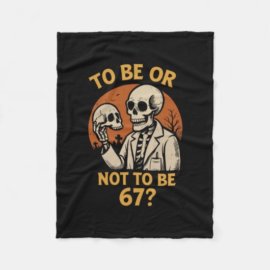 Shakespeare 67 Meme Funny Skeleton Nerd Halloween  Fleecedecke (Vorderseite)