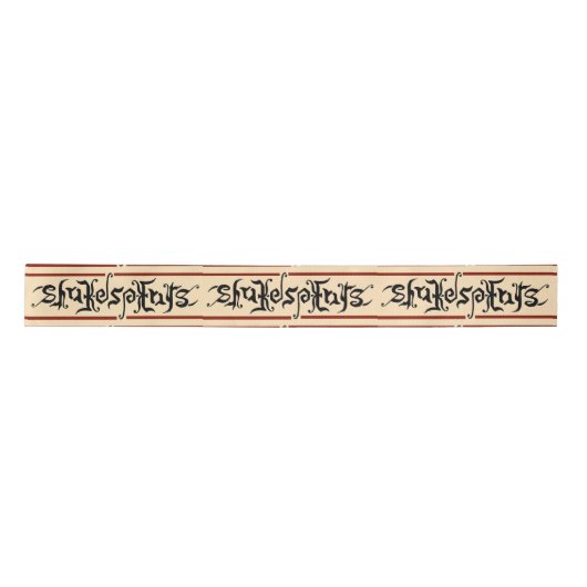 Shakespeare Ambigram Ribbon Satinband (Vorderseite)
