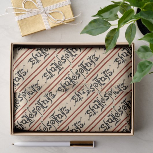 Shakespeare Ambigram Tissue Paper Seidenpapier (Geschenk)
