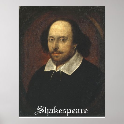 Shakespeare auf einem Poster (Vorne)