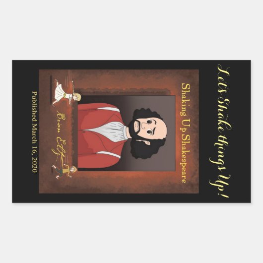 Shakespeare-Aufkleber aufschütteln Rechteckiger Aufkleber (Vorderseite)