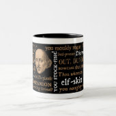 Shakespeare beleidigt Sammlung Zweifarbige Tasse (Mittel)