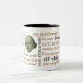 Shakespeare beleidigt Sammlung Zweifarbige Tasse (Mittel)