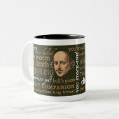 Shakespeare beleidigt Sammlung Zweifarbige Tasse (Vorderseite Links)
