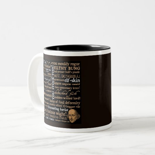 Shakespeare beleidigt Sammlung Zweifarbige Tasse (Vorderseite Links)