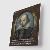 Shakespeare & Berühmte Gefühle Zitronenzeit Quadratische Wanduhr (Winkel)