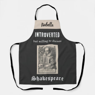 Shakespeare-Bild Lustige Personalisierte Introvert Schürze