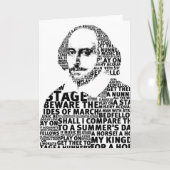Shakespeare Black Text Design Karte (Vorderseite)