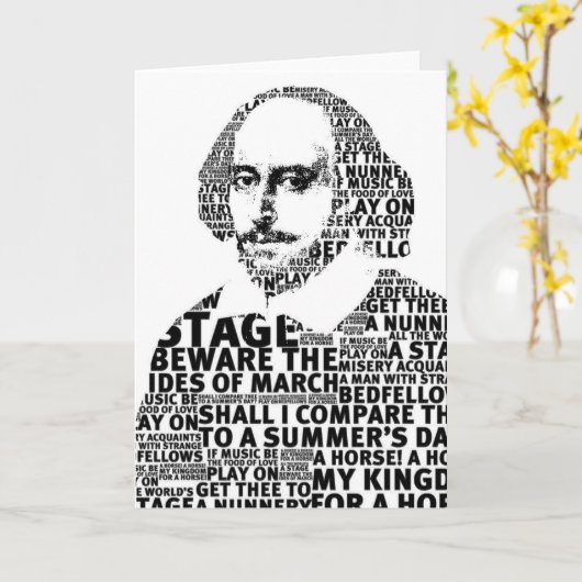 Shakespeare Black Text Design Karte (Gelbe Blume)