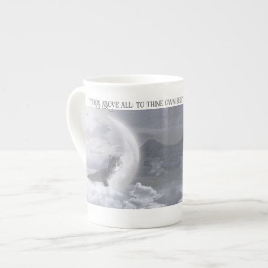 Shakespeare Bone China Tasse (Vorderseite Links)