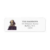 Shakespeare Bookish Darstellend Arts Rücksendeadre (Vorne)