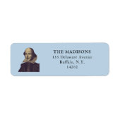 Shakespeare Bookish Elegante Blue Rücksendeadresse (Vorne)