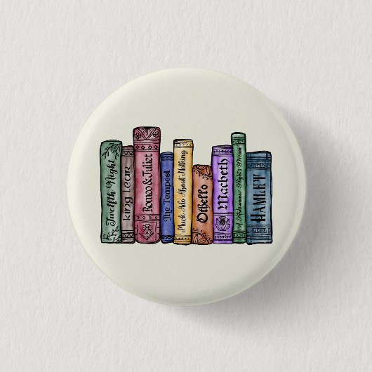 Shakespeare Books No.1 Button (Vorderseite)