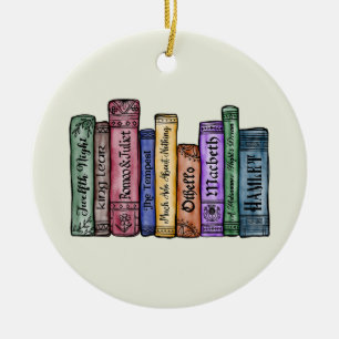 Shakespeare Books No.1 Keramik Ornament