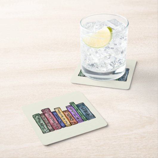 Shakespeare Books No.1 Rechteckiger Pappuntersetzer (Vor Ort)