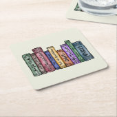 Shakespeare Books No.1 Rechteckiger Pappuntersetzer (angewinkelt)