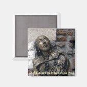 Shakespeare Bust von Verona Magnet (Vorderseite/Rückseite)