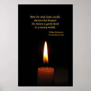 Shakespeare Candle Flame Quotation Poster