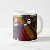 Shakespeare Cartoon Schauspieler. Jumbo-Tasse (Vorderseite Rechts)