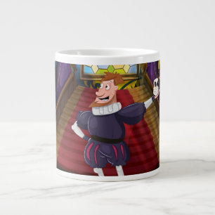 Shakespeare Cartoon Schauspieler. Jumbo-Tasse