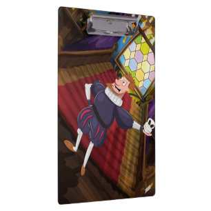 Shakespeare Cartoon Schauspieler. Klemmbrett