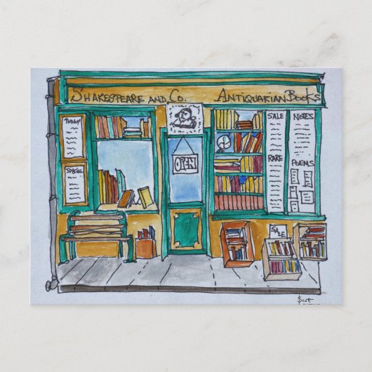 Shakespeare & Co. Buchhandlung | Seine, Paris Postkarte (Vorderseite)