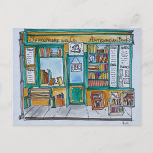 Shakespeare & Co. Buchhandlung   Seine, Paris Postkarte