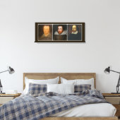 Shakespeare Collage Wrapped Canvas Print Leinwanddruck (Insitu (Schlafzimmer))