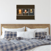 Shakespeare Collage Wrapped Canvas Print Leinwanddruck (Insitu (Schlafzimmer))