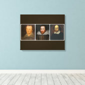 Shakespeare Collage Wrapped Canvas Print Leinwanddruck (Insitu (Holzboden))